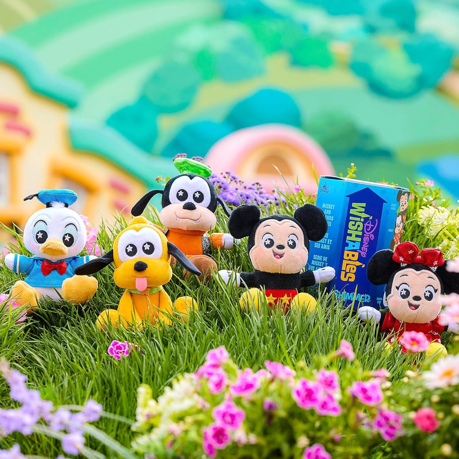 imageDISNEY STORE Official Villains Wishables Shimmer Series  Disney Blind Box Plush  5 Inch Mystery Toys with Detailed Micro Plush Sculpting Embroidered Stars and Shimmering OutfitsMickey  Friends