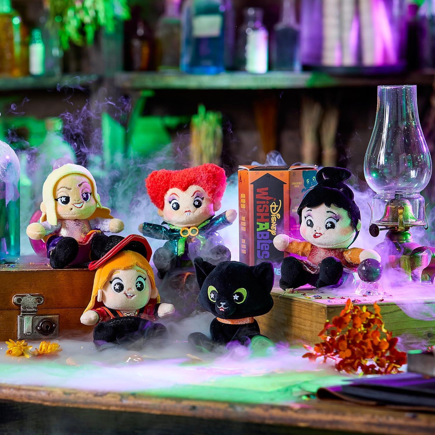 imageDISNEY STORE Official Villains Wishables Shimmer Series  Disney Blind Box Plush  5 Inch Mystery Toys with Detailed Micro Plush Sculpting Embroidered Stars and Shimmering OutfitsHocus Pocus