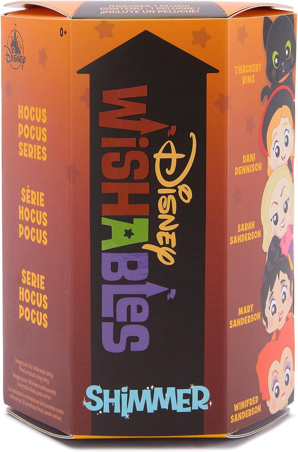 imageDISNEY STORE Official Villains Wishables Shimmer Series  Disney Blind Box Plush  5 Inch Mystery Toys with Detailed Micro Plush Sculpting Embroidered Stars and Shimmering OutfitsHocus Pocus