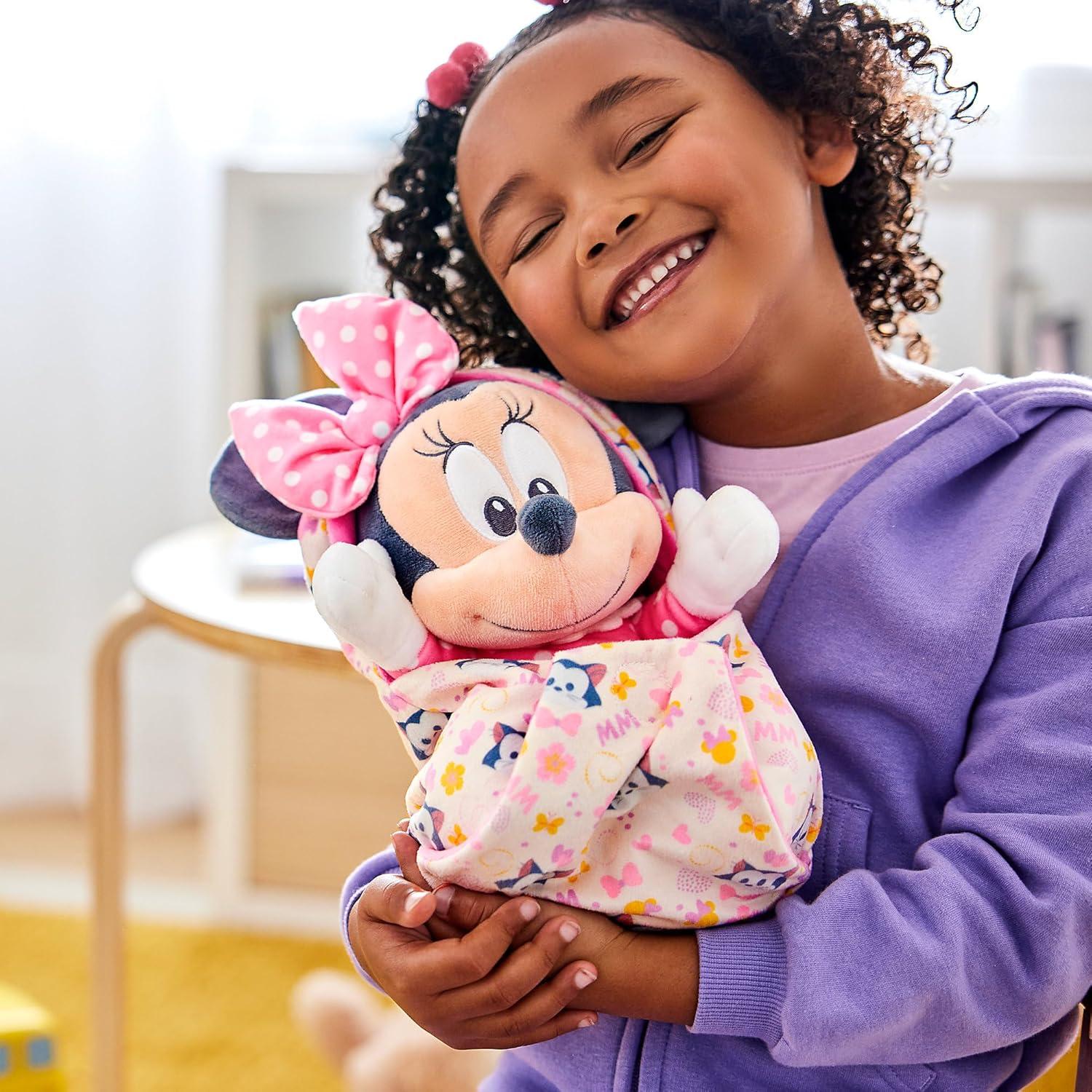 imageDISNEY STORE UnisexChildren Babies Collection Stitch Plush in Swaddle with Detailed Plush Features  Official Soft Toy  Stuffed Animals for BabiesMinnie Mouse