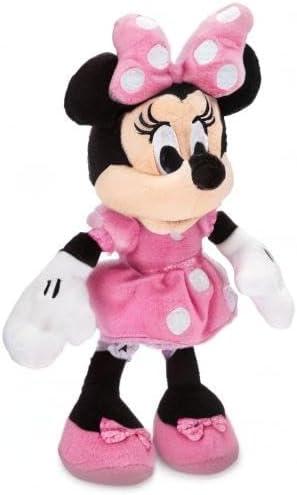 imageDisney Minnie Mouse Plush  Pink  Mini Bean Bag  9 Inches Mickey and Friends Iconic Cuddly Toy Character in Pink Polka Dot Dress and Bow with Embroidered Features for All Ages Toy Figure