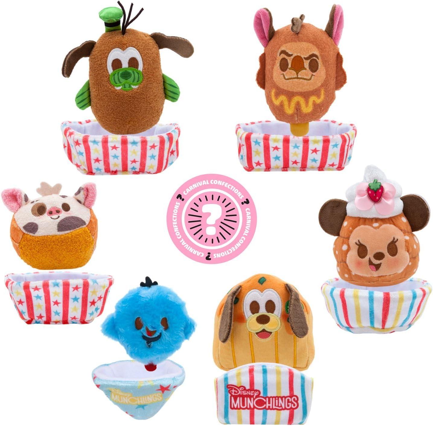imageDisney Munchlings Terrifying Treats Collection  Mystery Box  Plush Toys  Scented  Detailed Micro Plush Sculpting Embroidered Features Soft ampamp Squeezable Fill Blind Pack 1 of 7 CharactersCarnival Confections