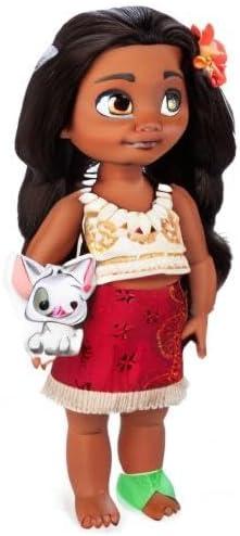 imageDisney Store Girls Animators Collection Moana Doll  16 Inches Toy Figure Molded Details Fully Posable Toy in Satin Dress  Suitable for Ages 3 Toy FigureMoana