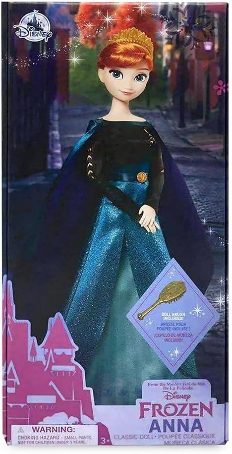 imageDisney Store Girls Princess Classic Doll Merida 11 Inches Includes Brush with Molded Details Fully Posable Toy in Classic OutfitAnna