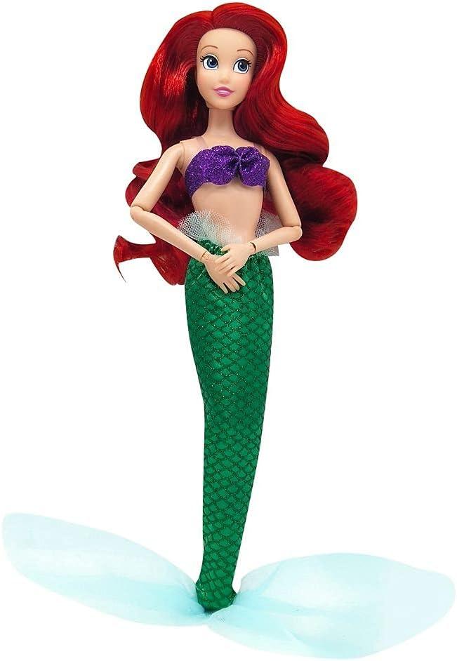 imageDisney Store Girls Princess Classic Doll Merida 11 Inches Includes Brush with Molded Details Fully Posable Toy in Classic OutfitAriel