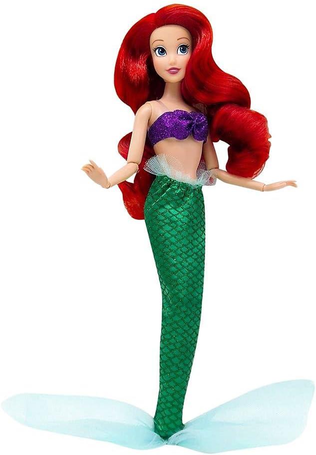 imageDisney Store Girls Princess Classic Doll Merida 11 Inches Includes Brush with Molded Details Fully Posable Toy in Classic OutfitAriel