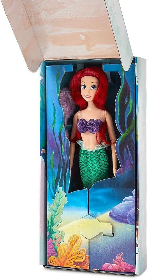 imageDisney Store Girls Princess Classic Doll Merida 11 Inches Includes Brush with Molded Details Fully Posable Toy in Classic OutfitAriel