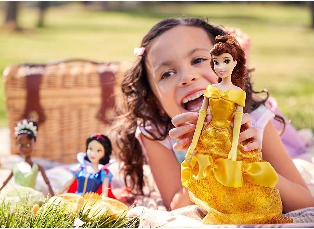 imageDisney Store Girls Princess Classic Doll Merida 11 Inches Includes Brush with Molded Details Fully Posable Toy in Classic OutfitBelle