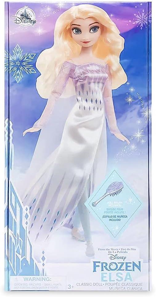 imageDisney Store Girls Princess Classic Doll Merida 11 Inches Includes Brush with Molded Details Fully Posable Toy in Classic OutfitElsa
