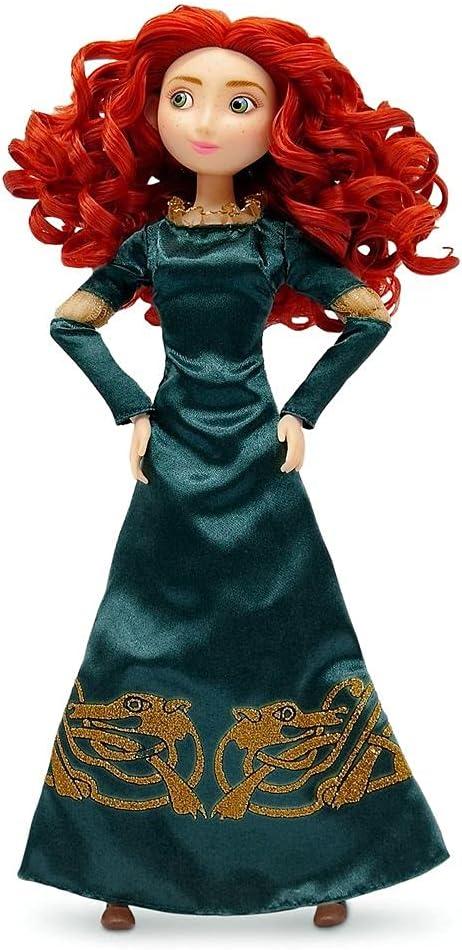 imageDisney Store Girls Princess Classic Doll Merida 11 Inches Includes Brush with Molded Details Fully Posable Toy in Classic OutfitMerida