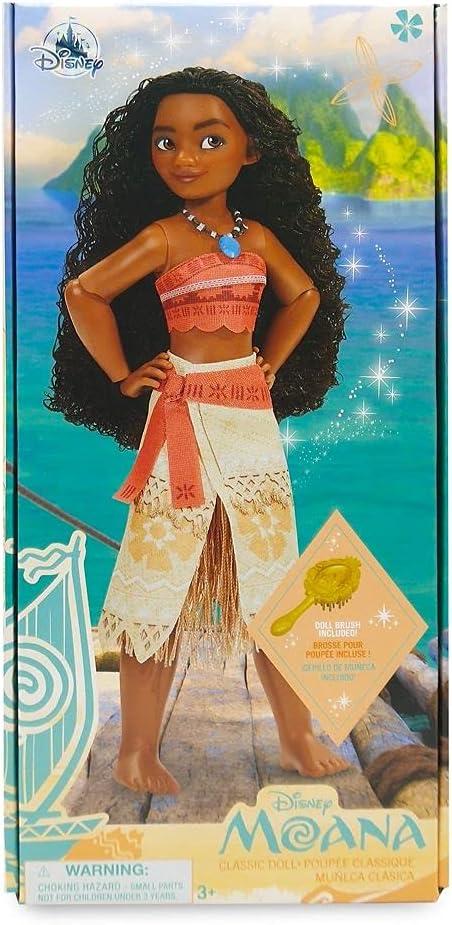 imageDisney Store Girls Princess Classic Doll Merida 11 Inches Includes Brush with Molded Details Fully Posable Toy in Classic OutfitMoana