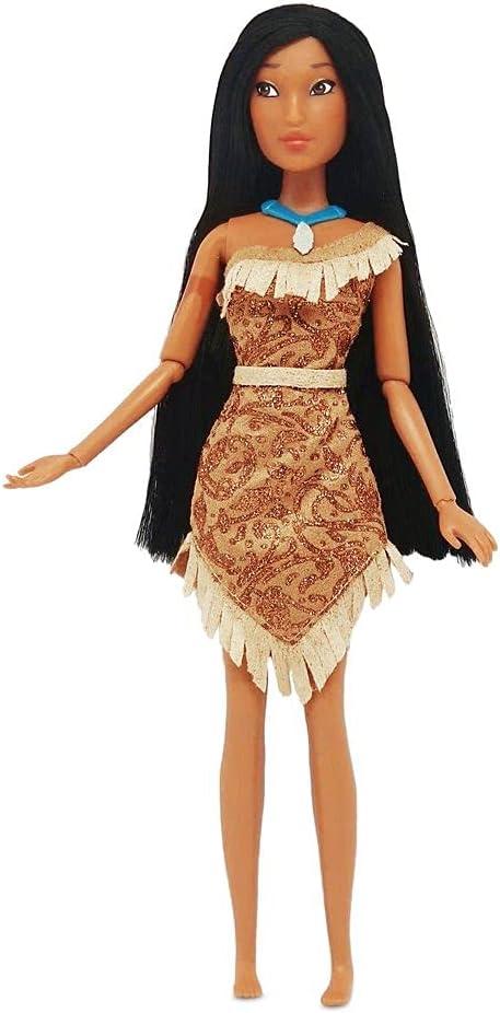 imageDisney Store Girls Princess Classic Doll Merida 11 Inches Includes Brush with Molded Details Fully Posable Toy in Classic OutfitPocohontas