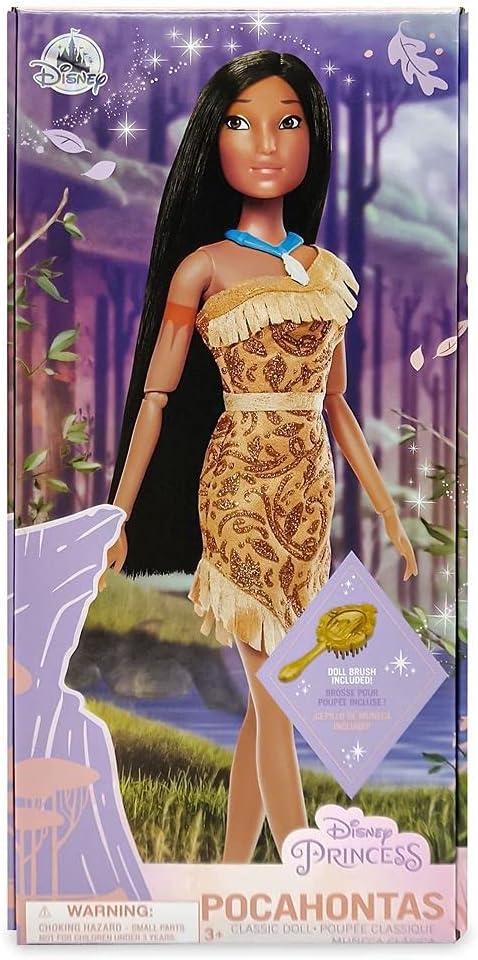 imageDisney Store Girls Princess Classic Doll Merida 11 Inches Includes Brush with Molded Details Fully Posable Toy in Classic OutfitPocohontas