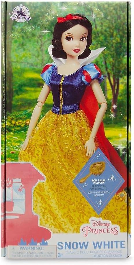 imageDisney Store Girls Princess Classic Doll Merida 11 Inches Includes Brush with Molded Details Fully Posable Toy in Classic OutfitSnow White