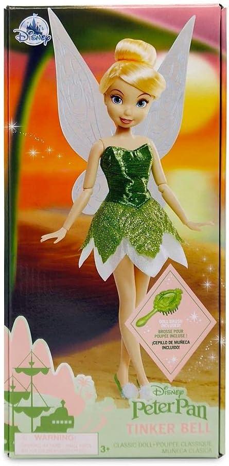 imageDisney Store Girls Princess Classic Doll Merida 11 Inches Includes Brush with Molded Details Fully Posable Toy in Classic OutfitTinker Bell