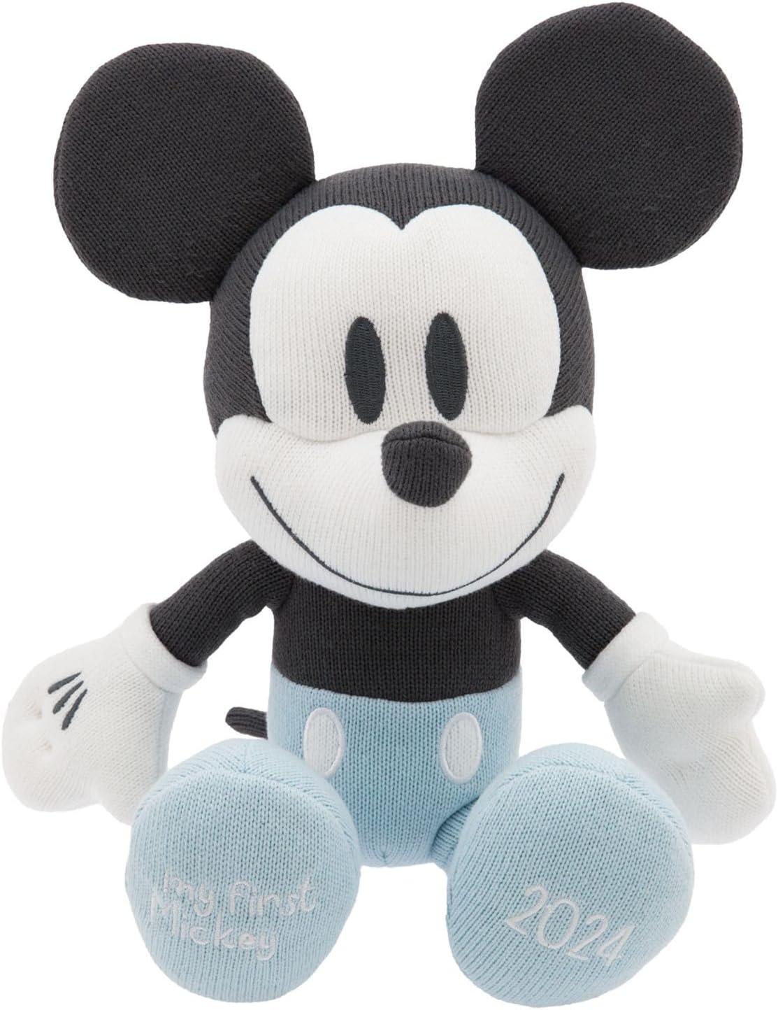 imageDisney Store My First Plush for Baby Mickey Mouse Stuffed Animals for Babies with Pastel Colors Ribbed Knit Embroidered Features Super Soft and Huggable Cute Plushies for All Ages