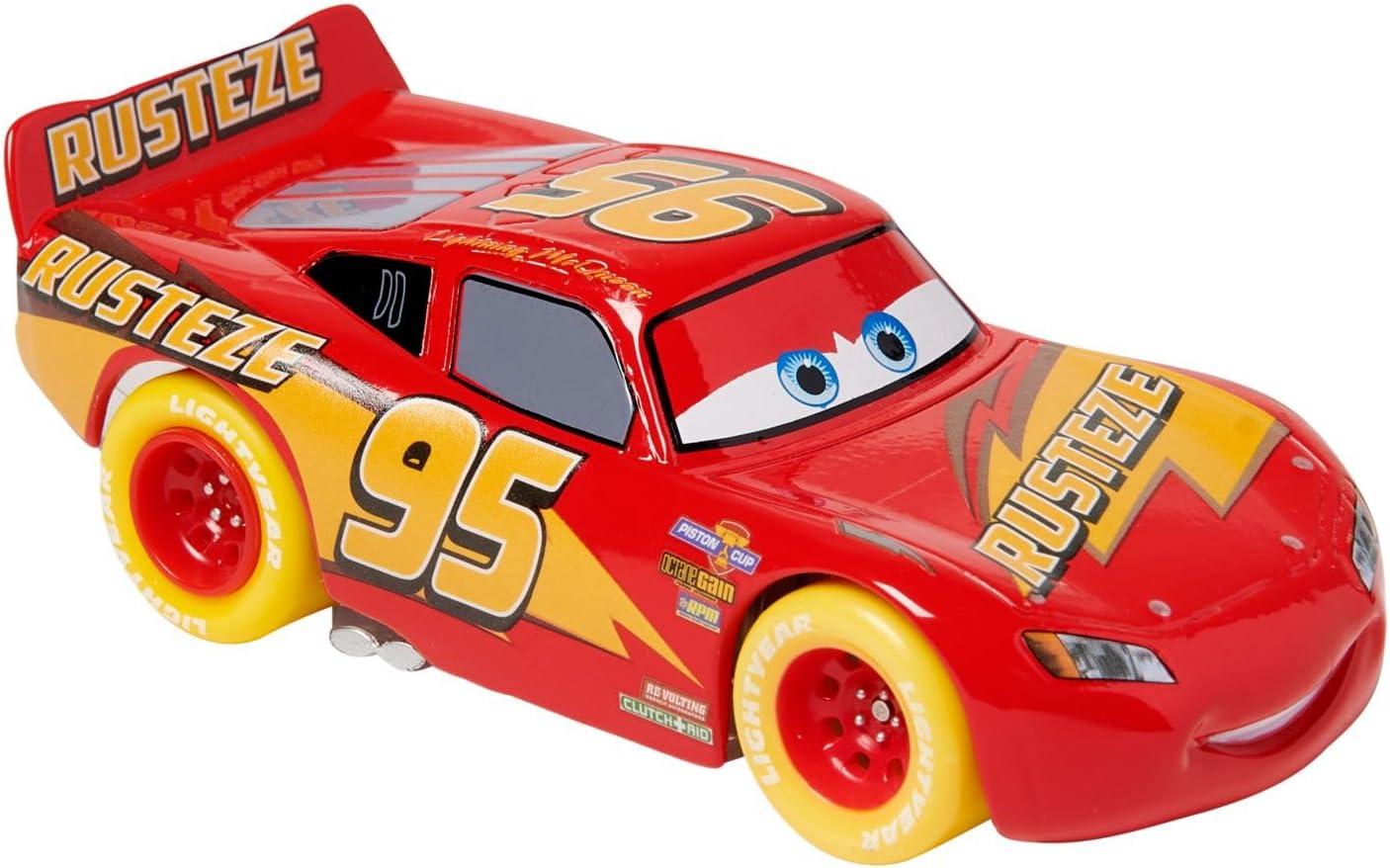 imageDisney Store Official Cars LightUp Pullback Die Cast Set  Featuring Lightning McQueen Jackson Storm Chase Racelott  Neon Lights Set with LightUp PullNRace Diecast Cars