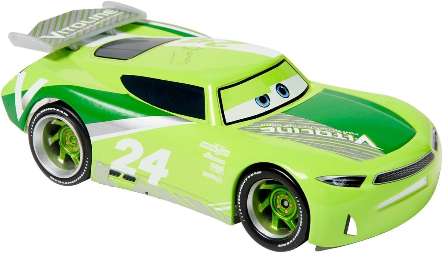 imageDisney Store Official Cars LightUp Pullback Die Cast Set  Featuring Lightning McQueen Jackson Storm Chase Racelott  Neon Lights Set with LightUp PullNRace Diecast Cars