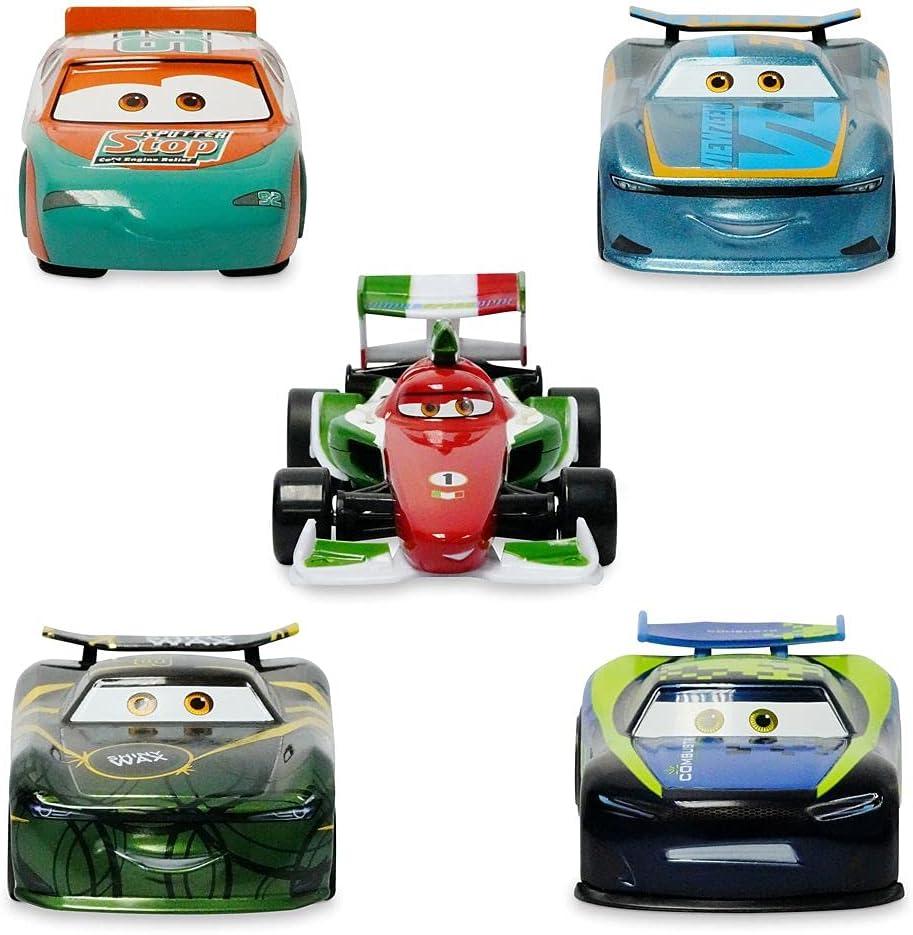 imageDisney Store Official Cars Pull N Race Series Set  Die Cast Metal 143 Scale 15th Anniversary Edition Cars Toys Multi Pac with Window Display