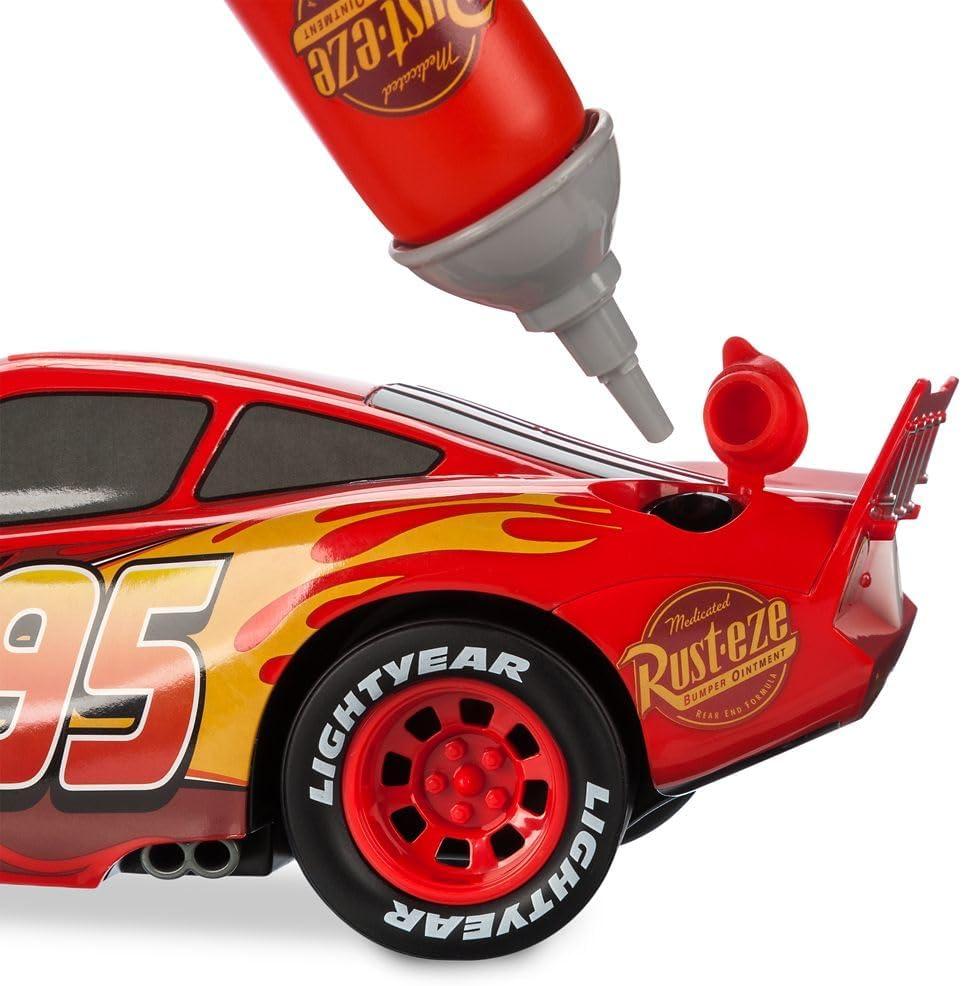 imageDisney Store Official Lightning McQueen BubbleBlowing Remote Control Car  24GHZ RC Cars with Bubble Fluid Refill  Toddler Boy Toys Inspired by Pixars Cars  Light Up Fun for Little Racers