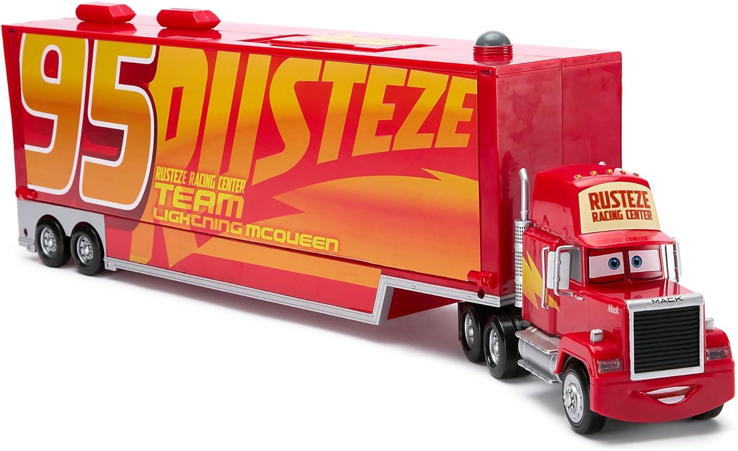imageDisney Store Official Mack Hauler Play Set  Light ampamp Sound Mack Carrier with 8 Pullback Die Cast Vehicles  Red Fillmore Lightning McQueen Bobby Swift Cal Weathers Sarge Sheriff ampamp Tow Mater