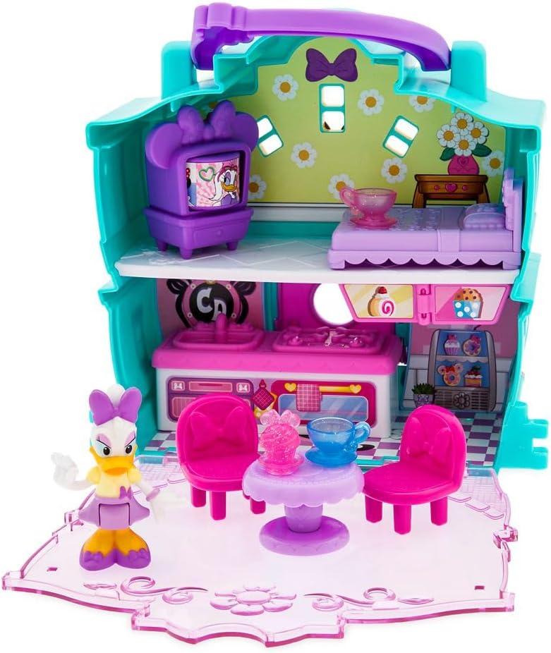 imageDisney Store Official Mickey Mouse Clubhouse Toys Play Set  Interactive Playhouse Junior Mickey Mouse Toys  Poseable Mickey ampamp Pluto Figures 13Piece Set Perfect for ToddlersDaisy Duck