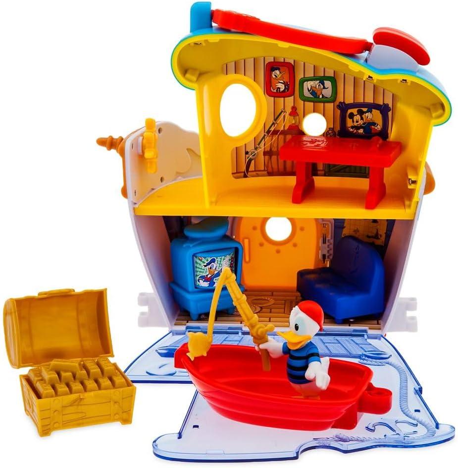 imageDisney Store Official Mickey Mouse Clubhouse Toys Play Set  Interactive Playhouse Junior Mickey Mouse Toys  Poseable Mickey ampamp Pluto Figures 13Piece Set Perfect for ToddlersDonald Duck
