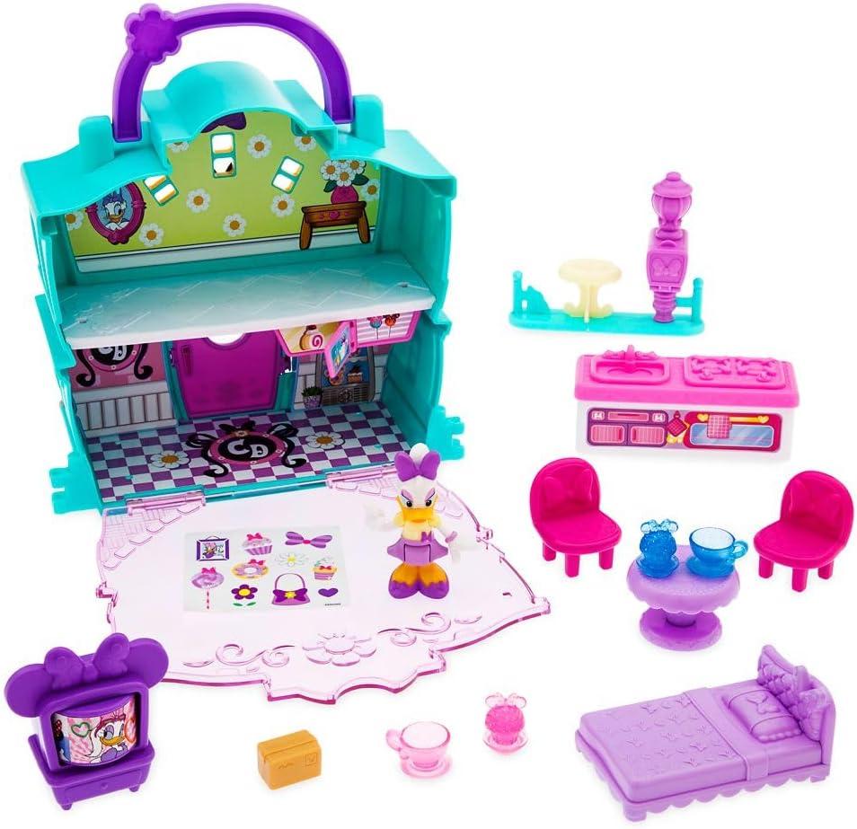 imageDisney Store Official Mickey Mouse Clubhouse Toys Play Set  Interactive Playhouse Junior Mickey Mouse Toys  Poseable Mickey ampamp Pluto Figures 13Piece Set Perfect for ToddlersDaisy Duck