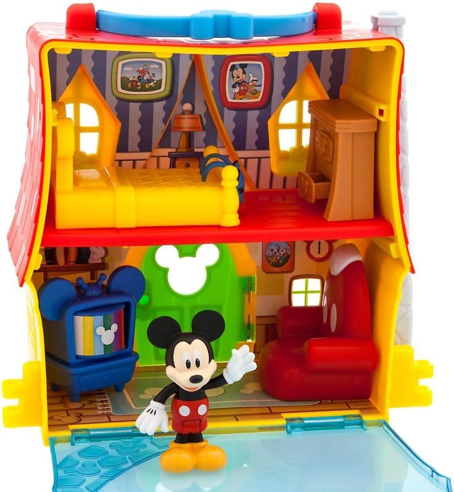 imageDisney Store Official Mickey Mouse Clubhouse Toys Play Set  Interactive Playhouse Junior Mickey Mouse Toys  Poseable Mickey ampamp Pluto Figures 13Piece Set Perfect for ToddlersMickey Mouse