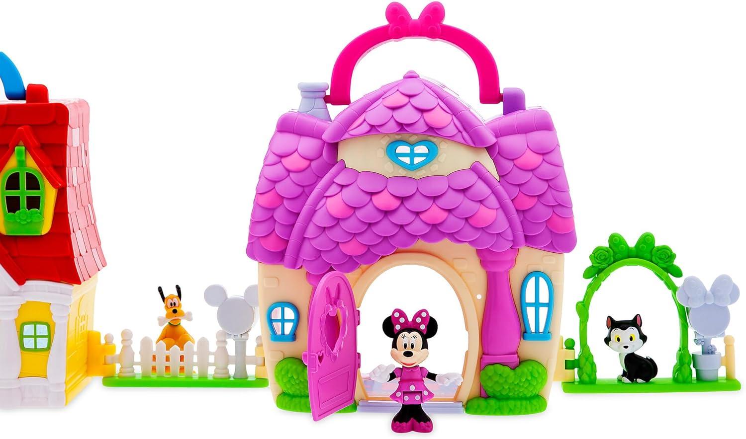 imageDisney Store Official Mickey Mouse Clubhouse Toys Play Set  Interactive Playhouse Junior Mickey Mouse Toys  Poseable Mickey ampamp Pluto Figures 13Piece Set Perfect for ToddlersMinnie Mouse