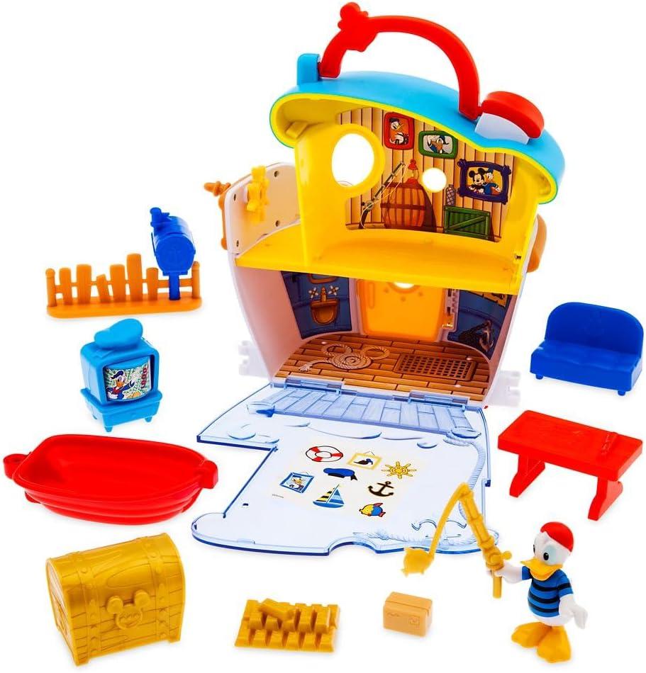 imageDisney Store Official Mickey Mouse Clubhouse Toys Play Set  Interactive Playhouse Junior Mickey Mouse Toys  Poseable Mickey ampamp Pluto Figures 13Piece Set Perfect for ToddlersDonald Duck