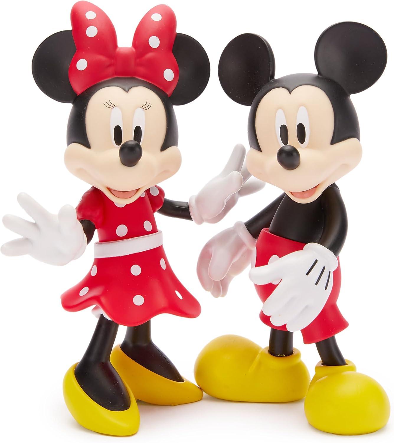 imageDisney Store Official Mickey Mouse ampamp Friends Articulated Figure Set  Fab Five Toy Action Figures Set  Includes Mickey Minnie Donald Pluto ampamp Goofy  Articulated 8 Toys with Scenic Display Box