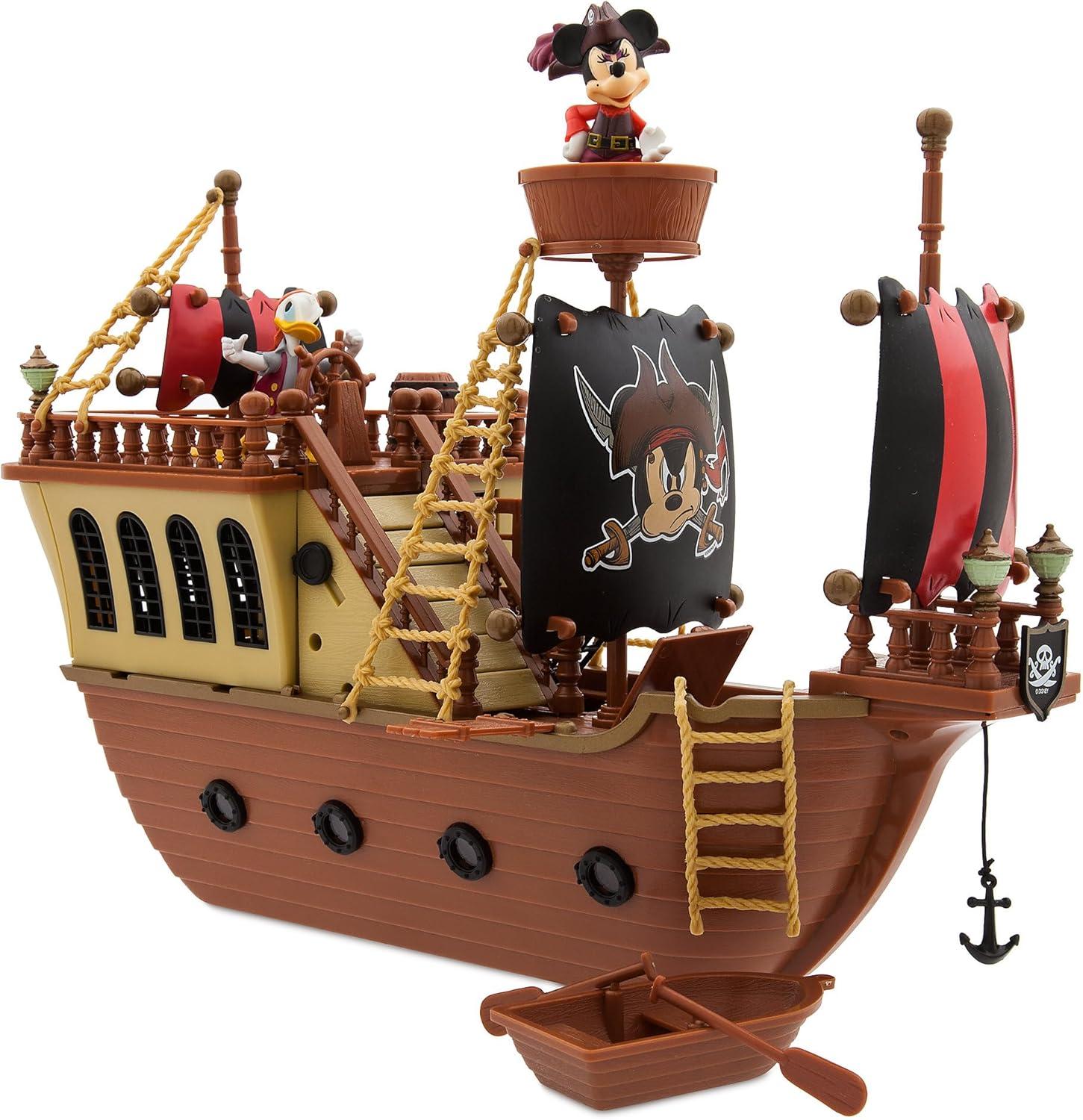 imageDisney Store Official Mickey Mouse and Friends Pirate Ship Play Set Pirates of The Caribbean Theme Mickey Mouse Toys for Toddlers and Kids Interactive Pirate Toys for Kids 35
