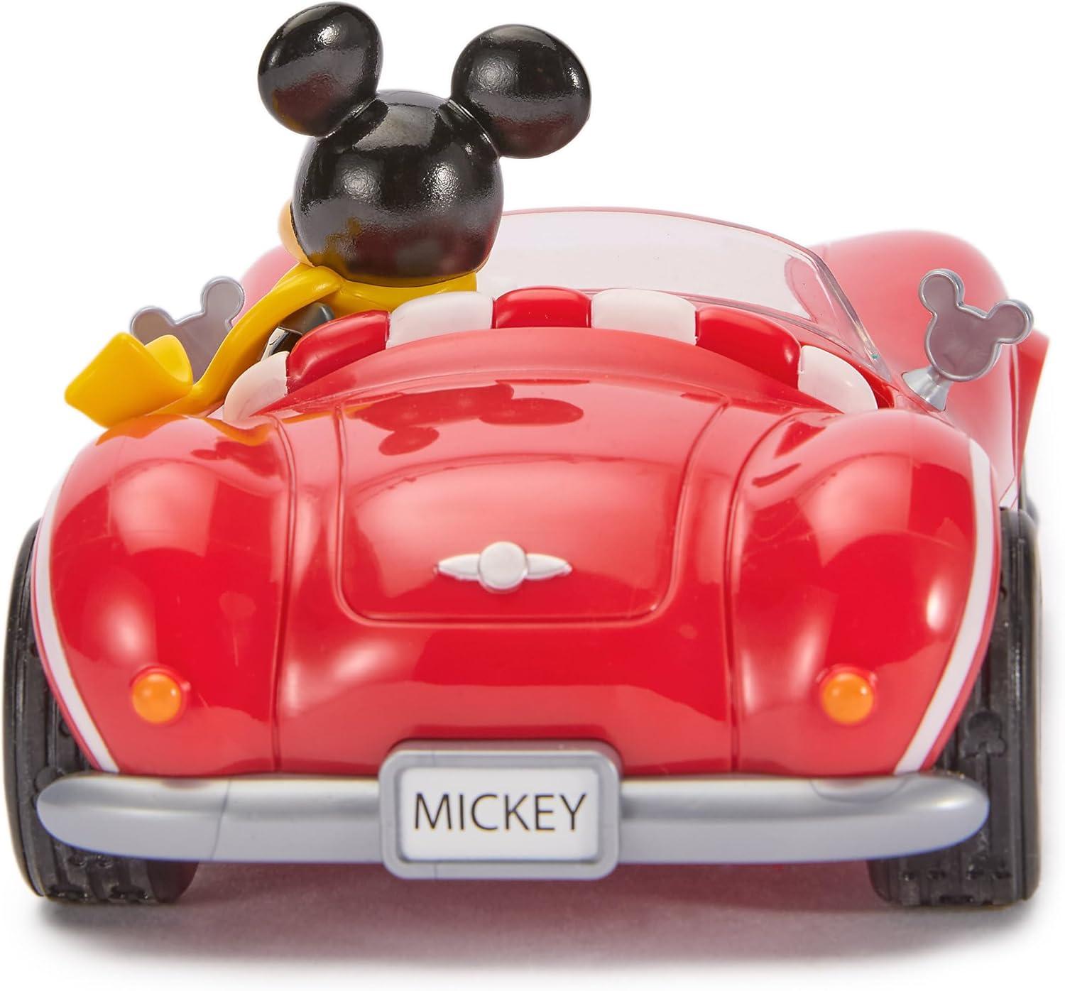 imageDisney Store Official Mickey Mouses Vintage Remote Control Car for Kids  Gloss Red Convertible Roadster with Lights ampamp Sounds Fun RC Car  Mickey Mouse Toy for Boys ampamp Girls