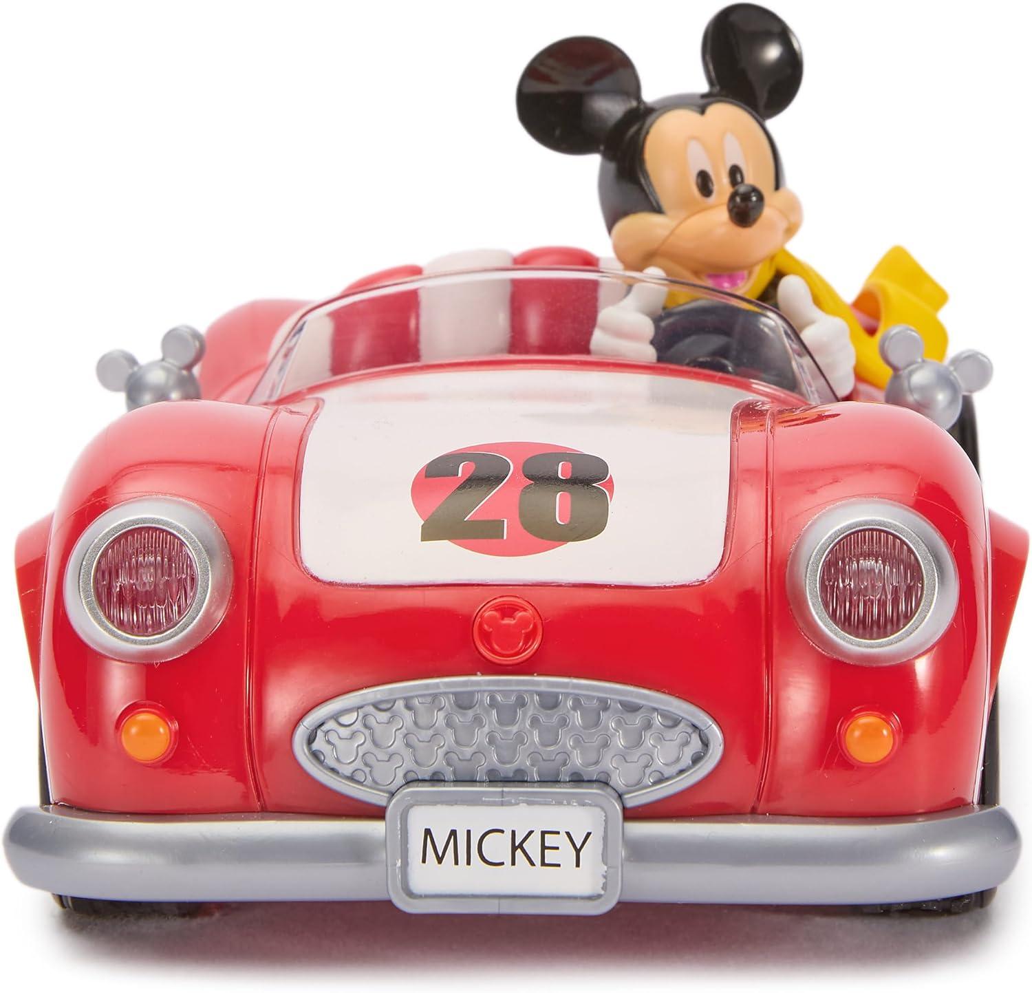 imageDisney Store Official Mickey Mouses Vintage Remote Control Car for Kids  Gloss Red Convertible Roadster with Lights ampamp Sounds Fun RC Car  Mickey Mouse Toy for Boys ampamp Girls