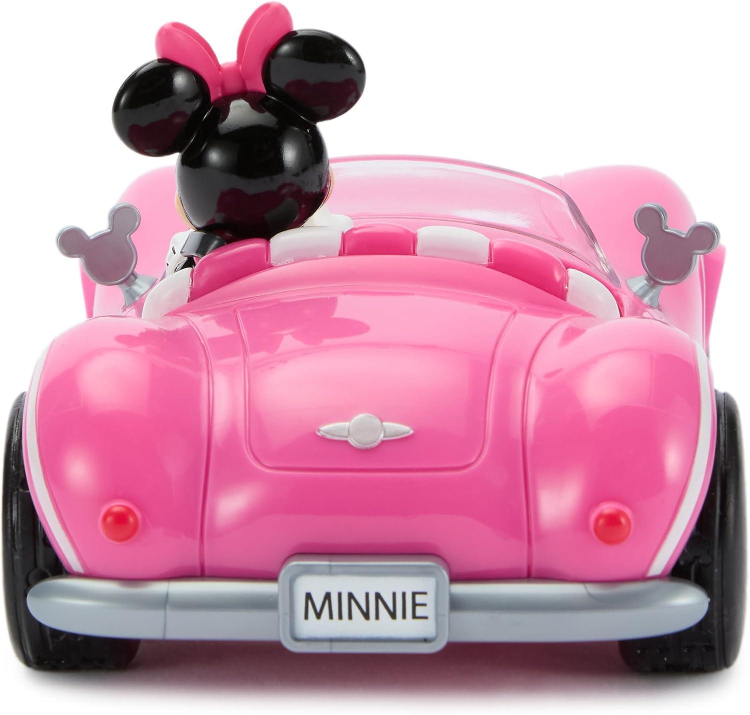 imageDisney Store Official Minnie Mouses Vintage Remote Control Car for Kids  Gloss Pink Convertible Roadster with Lights ampamp Sounds Fun RC Car  Minnie Mouse Toy for Girls ampamp Boys