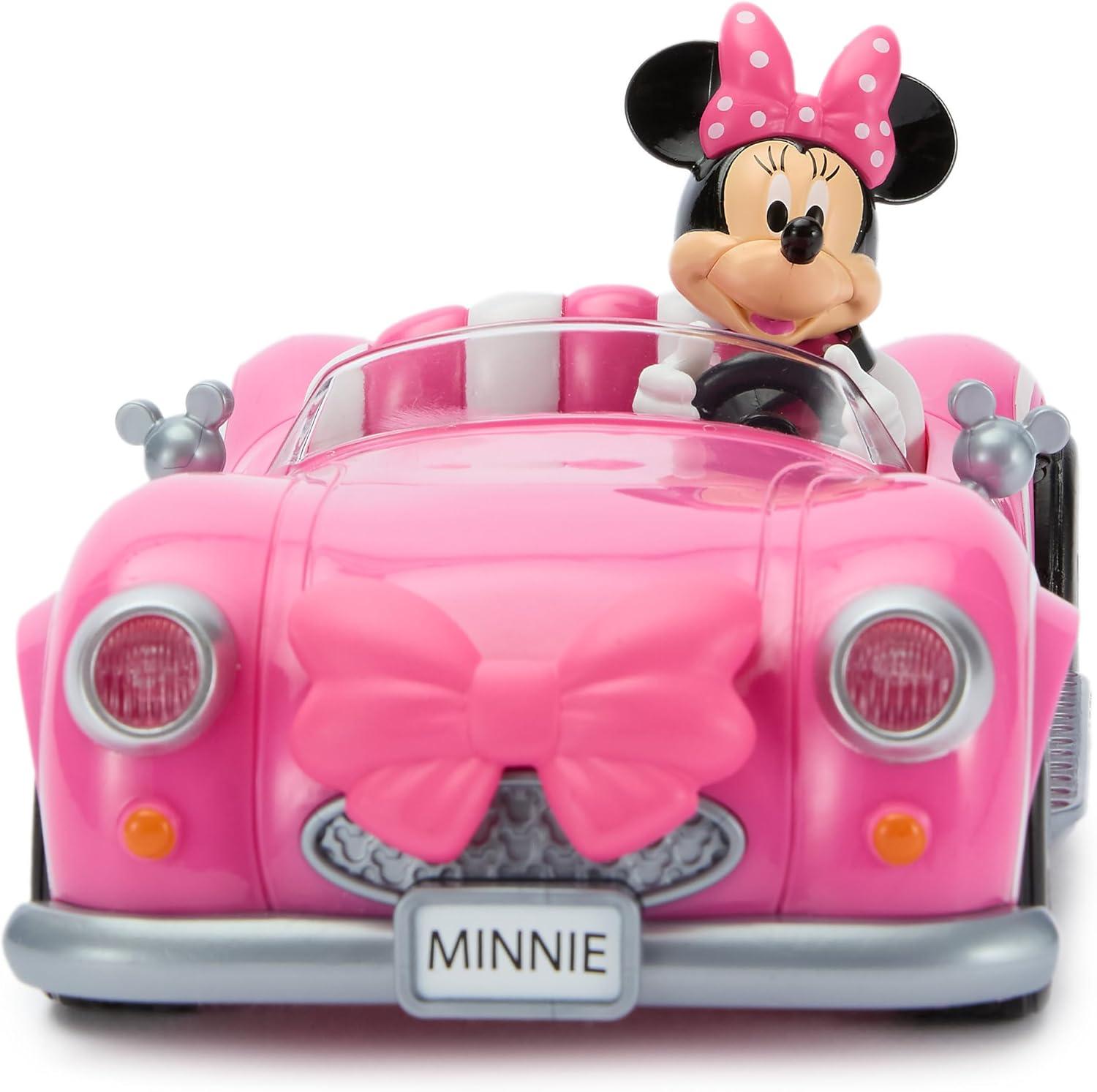 imageDisney Store Official Minnie Mouses Vintage Remote Control Car for Kids  Gloss Pink Convertible Roadster with Lights ampamp Sounds Fun RC Car  Minnie Mouse Toy for Girls ampamp Boys
