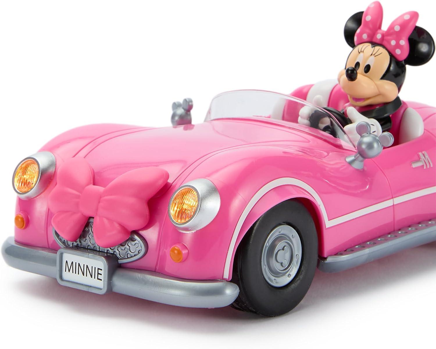 imageDisney Store Official Minnie Mouses Vintage Remote Control Car for Kids  Gloss Pink Convertible Roadster with Lights ampamp Sounds Fun RC Car  Minnie Mouse Toy for Girls ampamp Boys