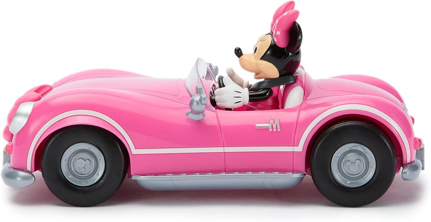 imageDisney Store Official Minnie Mouses Vintage Remote Control Car for Kids  Gloss Pink Convertible Roadster with Lights ampamp Sounds Fun RC Car  Minnie Mouse Toy for Girls ampamp Boys