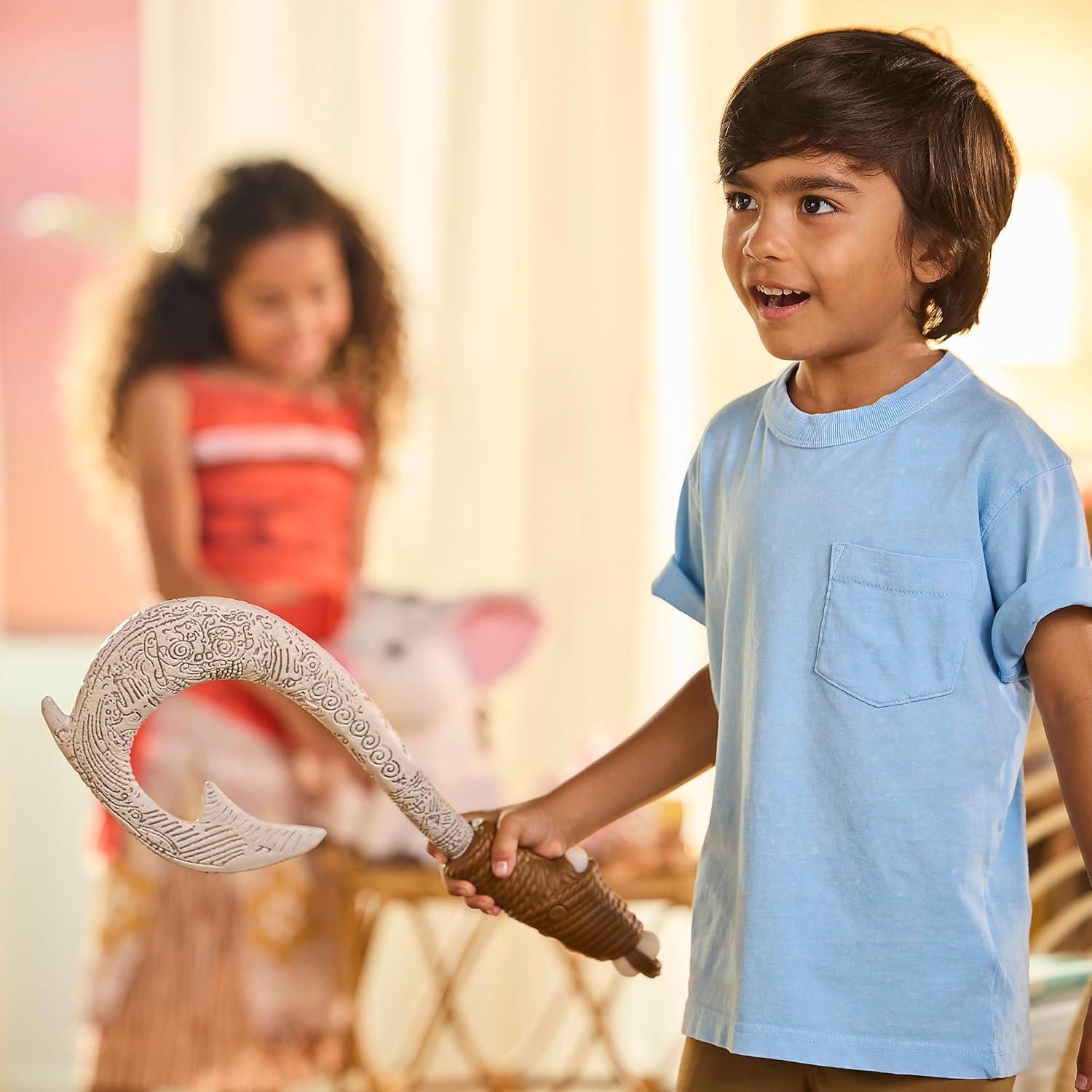imageDisney Store Official Moana 2 Maui Fish Hook Light Up Toy Featuring 2 Modes Motion Activated Lights and Sound Inspired by Disney Moana 2 185 Inches Perfect for Kids ampamp Fans