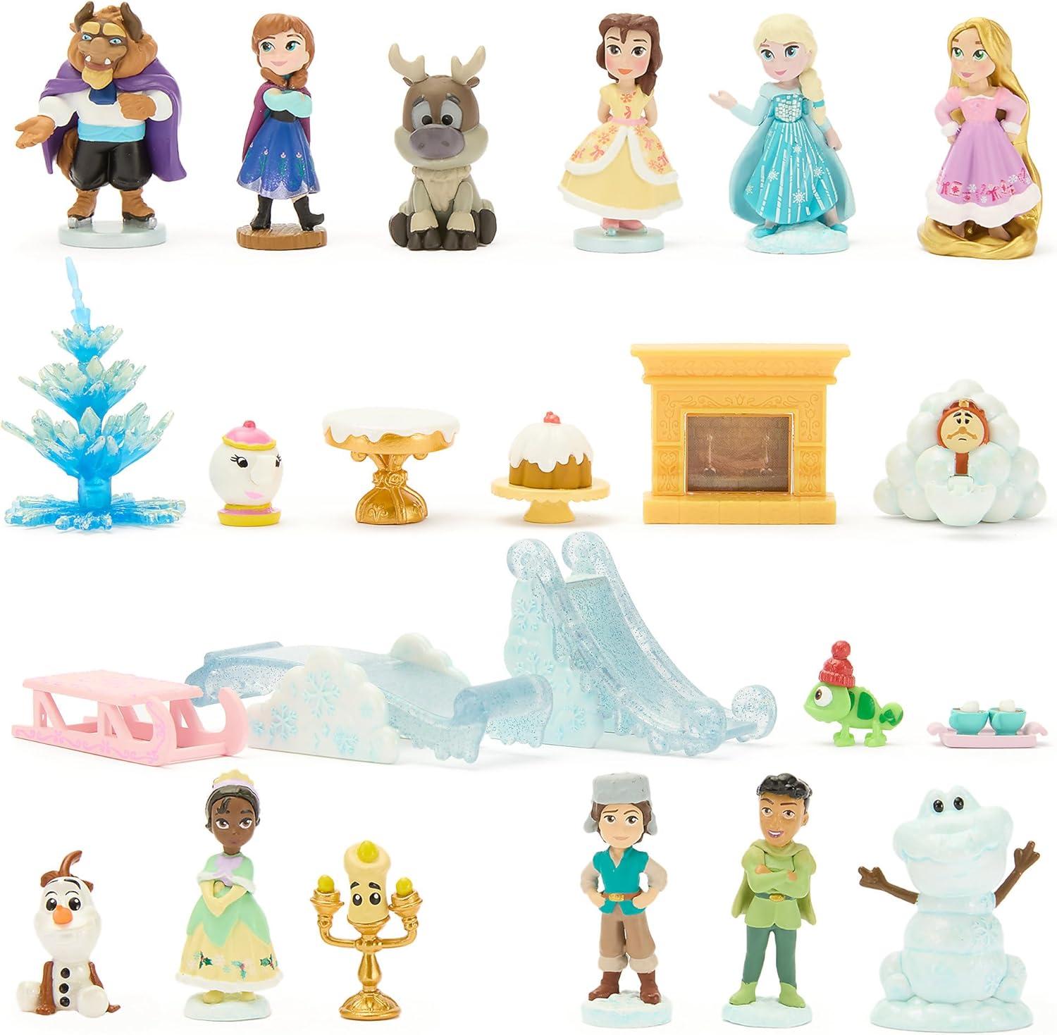 imageDisney Store Official Once Upon a Story 24Day Countdown Calendar Micro Figure Set ampamp Props  Christmas Advent Calendar 2025  Characters from Frozen Beauty ampamp The Beast Tangled ampamp More