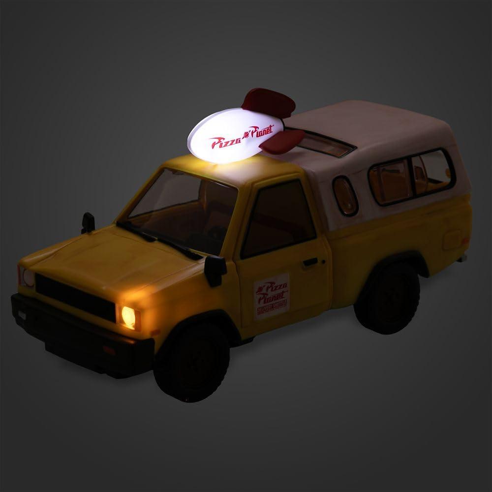 imageDisney Store Official Pizza Planet Truck with Lights ampamp Sounds  Toy Story Action Figures Set Includes Woody ampamp Buzz Lightyear Movable Parts Light Up Features ampamp Vehicle Sounds