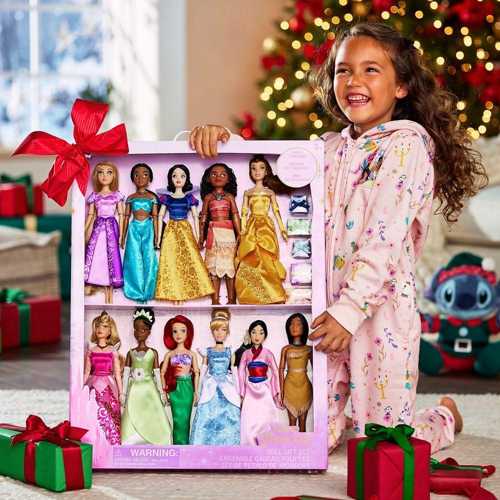 imageDisney Store Official Princess Classic Doll Gift Set 11 Inches Includes Accessories with Molded Details Fully Posable Toy in Classic Outfit Princess Toys for Girls