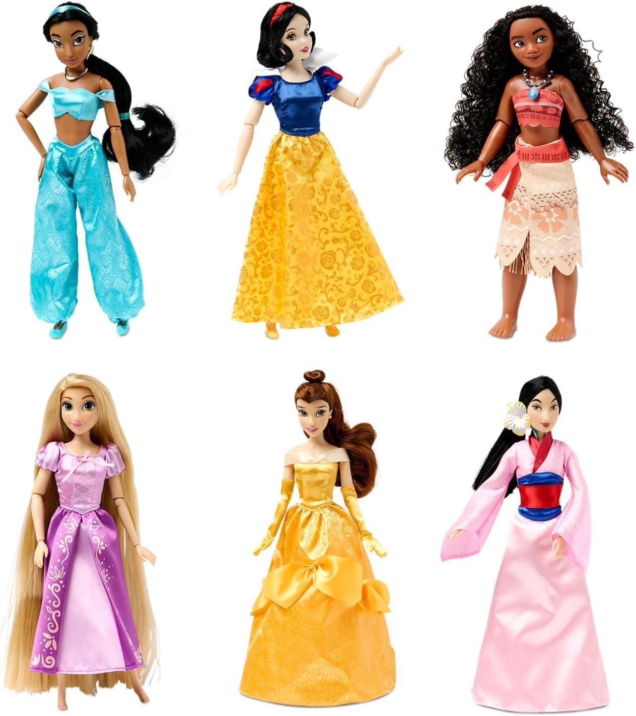 imageDisney Store Official Princess Classic Doll Gift Set 11 Inches Includes Accessories with Molded Details Fully Posable Toy in Classic Outfit Princess Toys for Girls