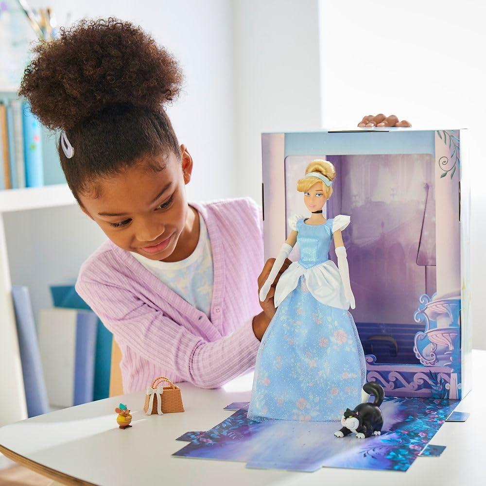 imageDisney Store Official Princess Story Doll  Tinker Bell from Peter Pan 11 Inches Includes Coloring Area and Additional Dress Classic Outfit Perfect for GirlsCinderella