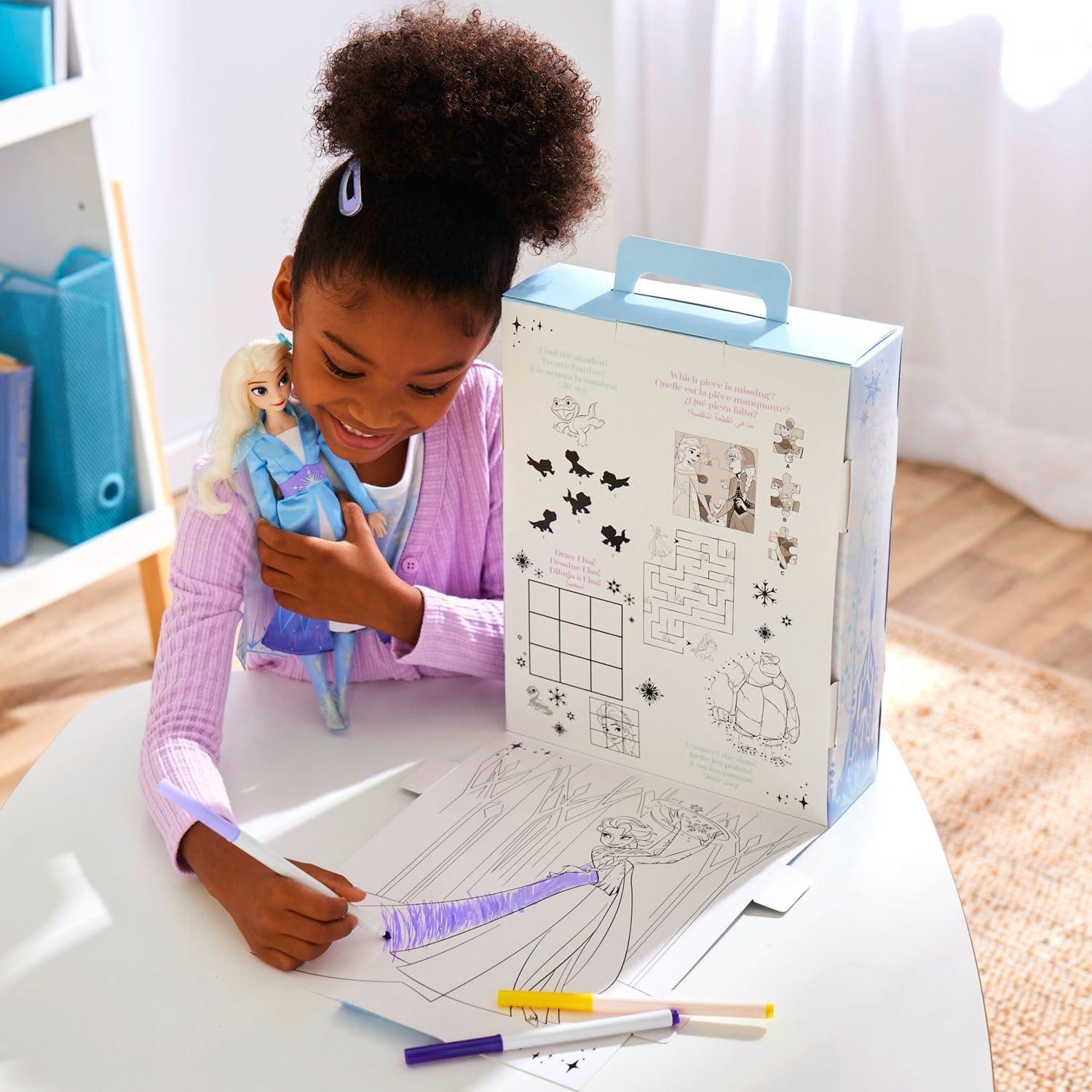imageDisney Store Official Princess Story Doll  Tinker Bell from Peter Pan 11 Inches Includes Coloring Area and Additional Dress Classic Outfit Perfect for GirlsElsa