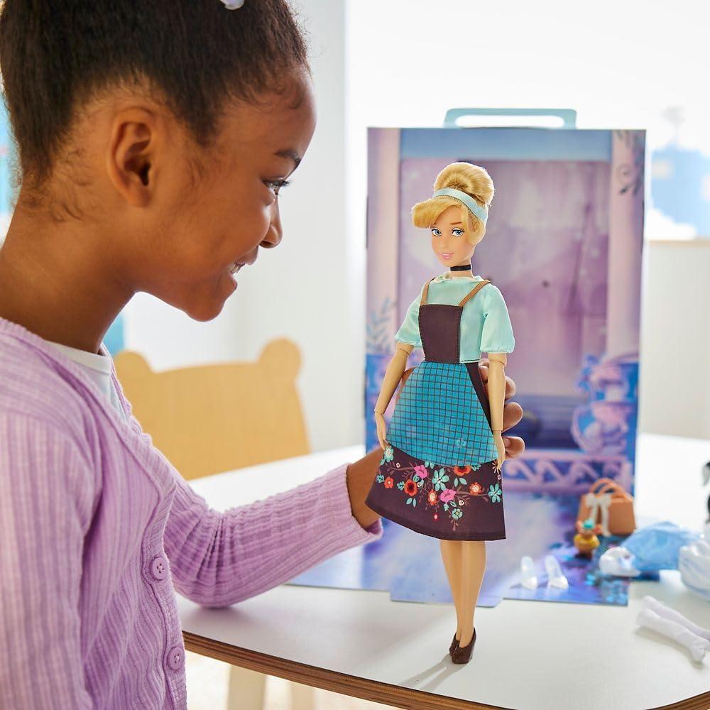 imageDisney Store Official Princess Story Doll  Tinker Bell from Peter Pan 11 Inches Includes Coloring Area and Additional Dress Classic Outfit Perfect for GirlsCinderella