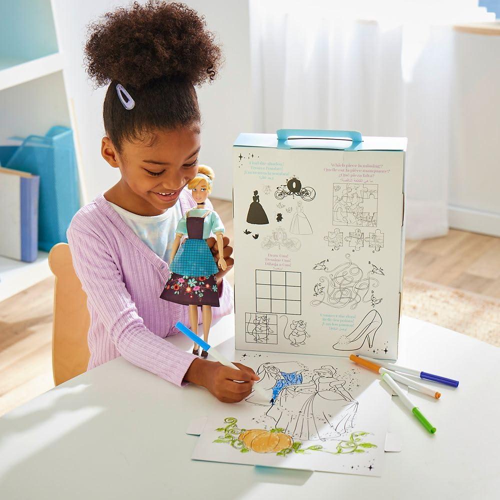 imageDisney Store Official Princess Story Doll  Tinker Bell from Peter Pan 11 Inches Includes Coloring Area and Additional Dress Classic Outfit Perfect for GirlsCinderella