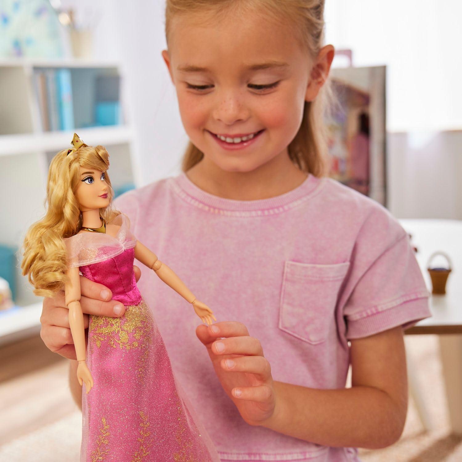imageDisney Store Official Princess Story Doll  Tinker Bell from Peter Pan 11 Inches Includes Coloring Area and Additional Dress Classic Outfit Perfect for GirlsAurora