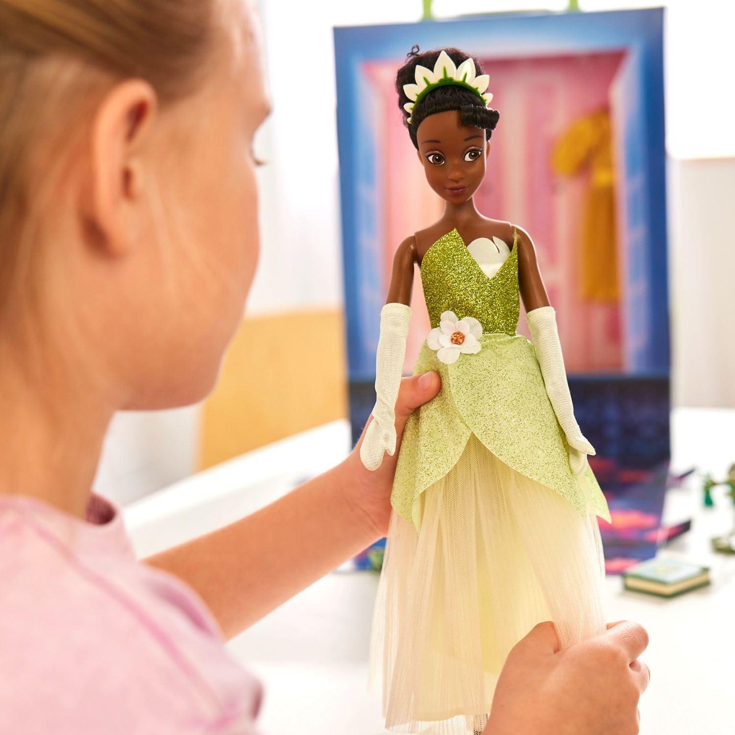 imageDisney Store Official Princess Story Doll  Tinker Bell from Peter Pan 11 Inches Includes Coloring Area and Additional Dress Classic Outfit Perfect for GirlsTiana